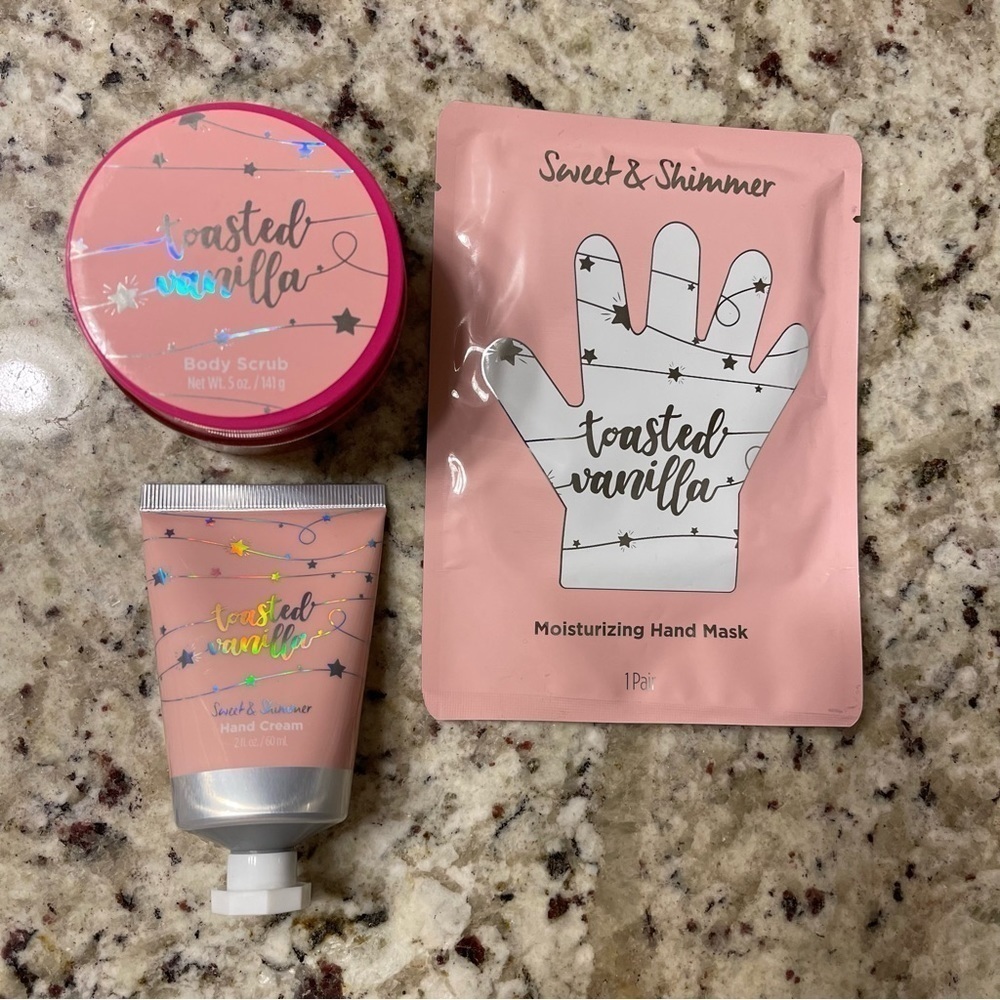 🆕 Sweet & Shimmer | (3) Piece “Toasted Vanilla” Spa Set